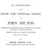 [Gutenberg 44733] • An Introduction to the Prose and Poetical Works of John Milton / Comprising All the Autobiographic Passages in His Works, the More Explicit Presentations of His Ideas of True Liberty.